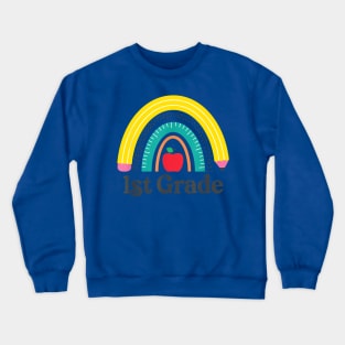 1st grade rocks 3 Crewneck Sweatshirt